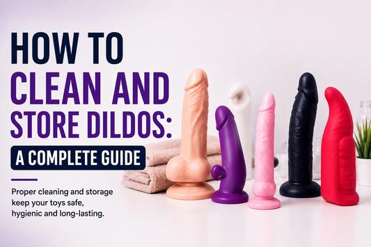 How to clean and store dildos guide thumbnail, silicone care illustration