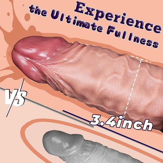 Deep fill texture silicone dildo detail