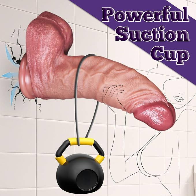 Large suction cup base oversized dildo