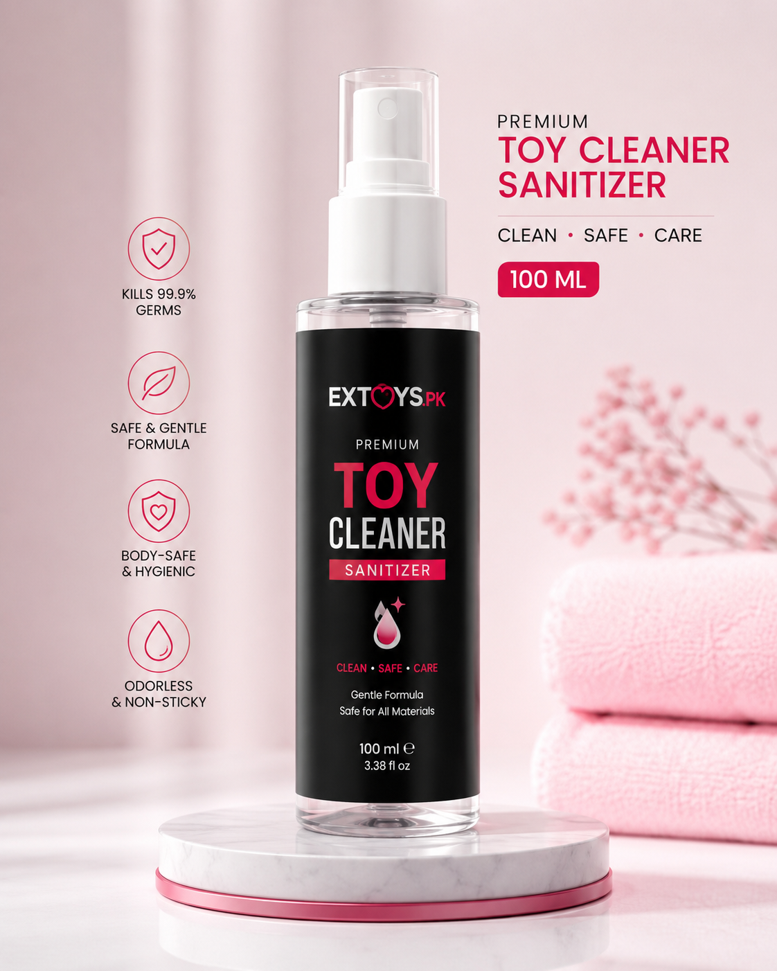 Premium Toy Cleaner Sanitizer 100ml - Ex Toys